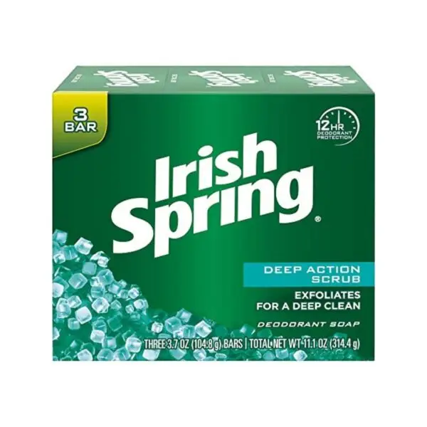 Irish Spring Deep Action Scrub Bar Soap (3 Pack)