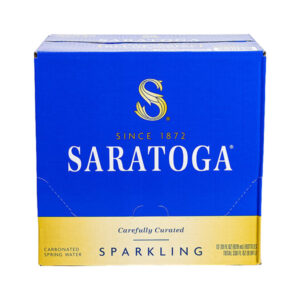 Saratoga Sparkling Spring Water - 28 oz glass bottles 12Cs