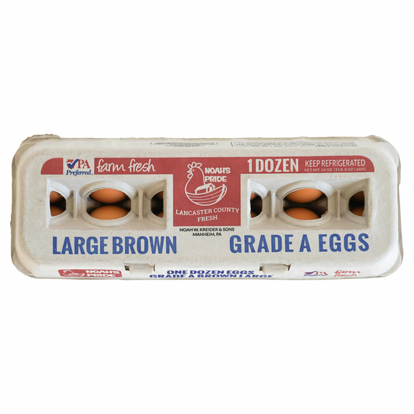 Kreider Farms large brown eggs 180 count 15 dozen